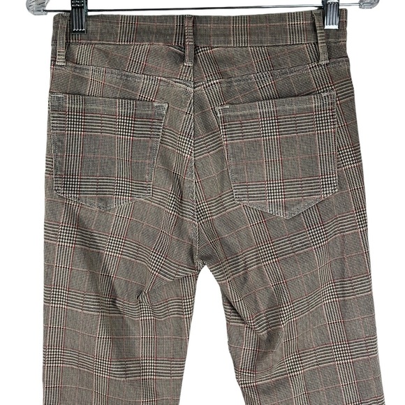 FRAME Le Crop Mini Boot Grey/Red Houndstooth Pant Size 26 - Picture 2 of 8